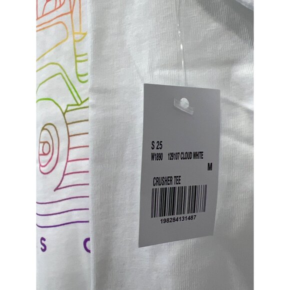 Life Is Good Jeep Crusher Tee Womens Medium Crew Cloud White Graphic T Shirt NEW - Picture 5 of 7